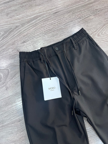 Pantalone uomo estivo poly viscosa sartoriale uomo elastico vita - dettaglio elastico e laccetto