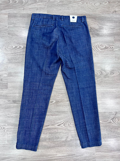 Jeans sartoriale uomo vista posteriore – tessuto leggero estivo Made in Italy – MEJ Frarò
