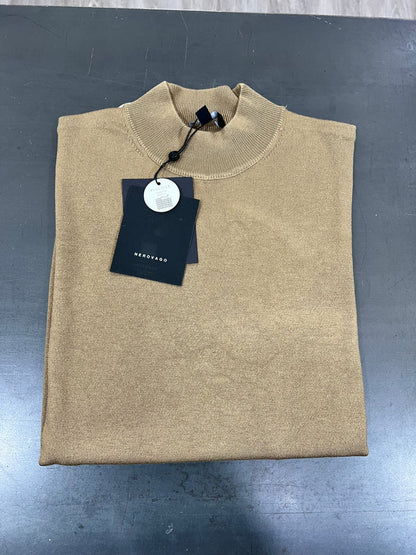Maglia Uomo Mezzo Collo Manica Lunga - Beige Blu Nero Panna Bruciato
