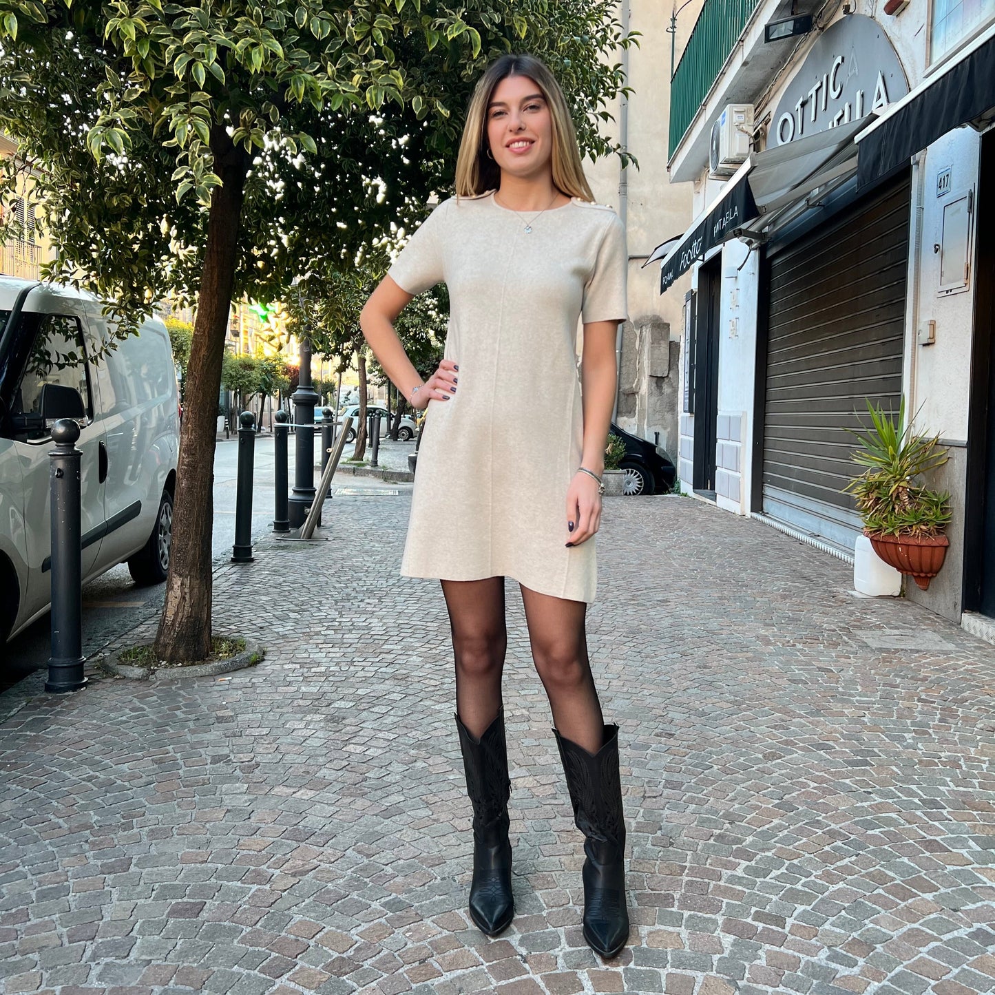 Abito Donna Elegante in Lanetta 5142 - Taglia Unica - 4 Colori