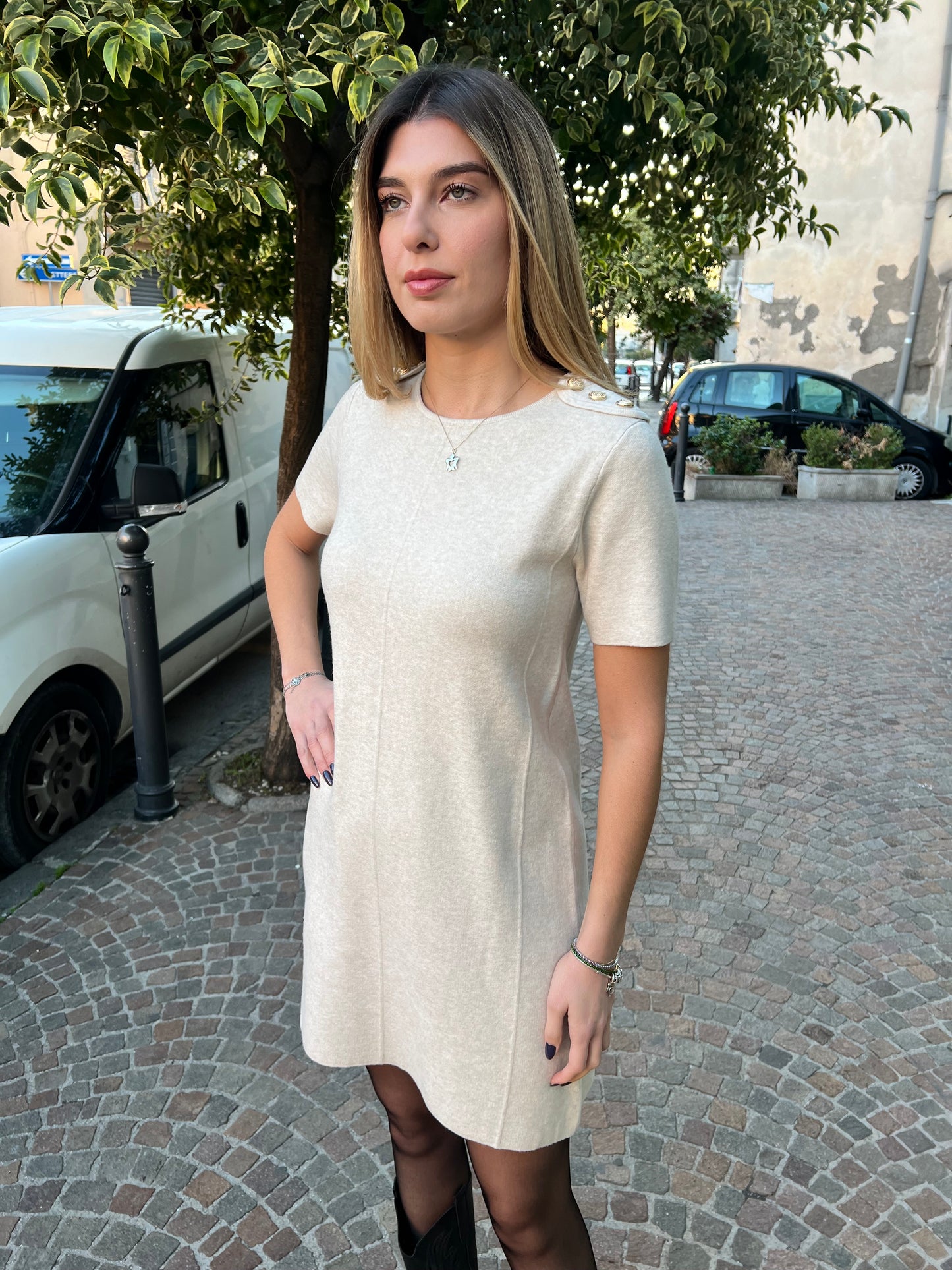 Abito Donna Elegante in Lanetta 5142 - Taglia Unica - 4 Colori