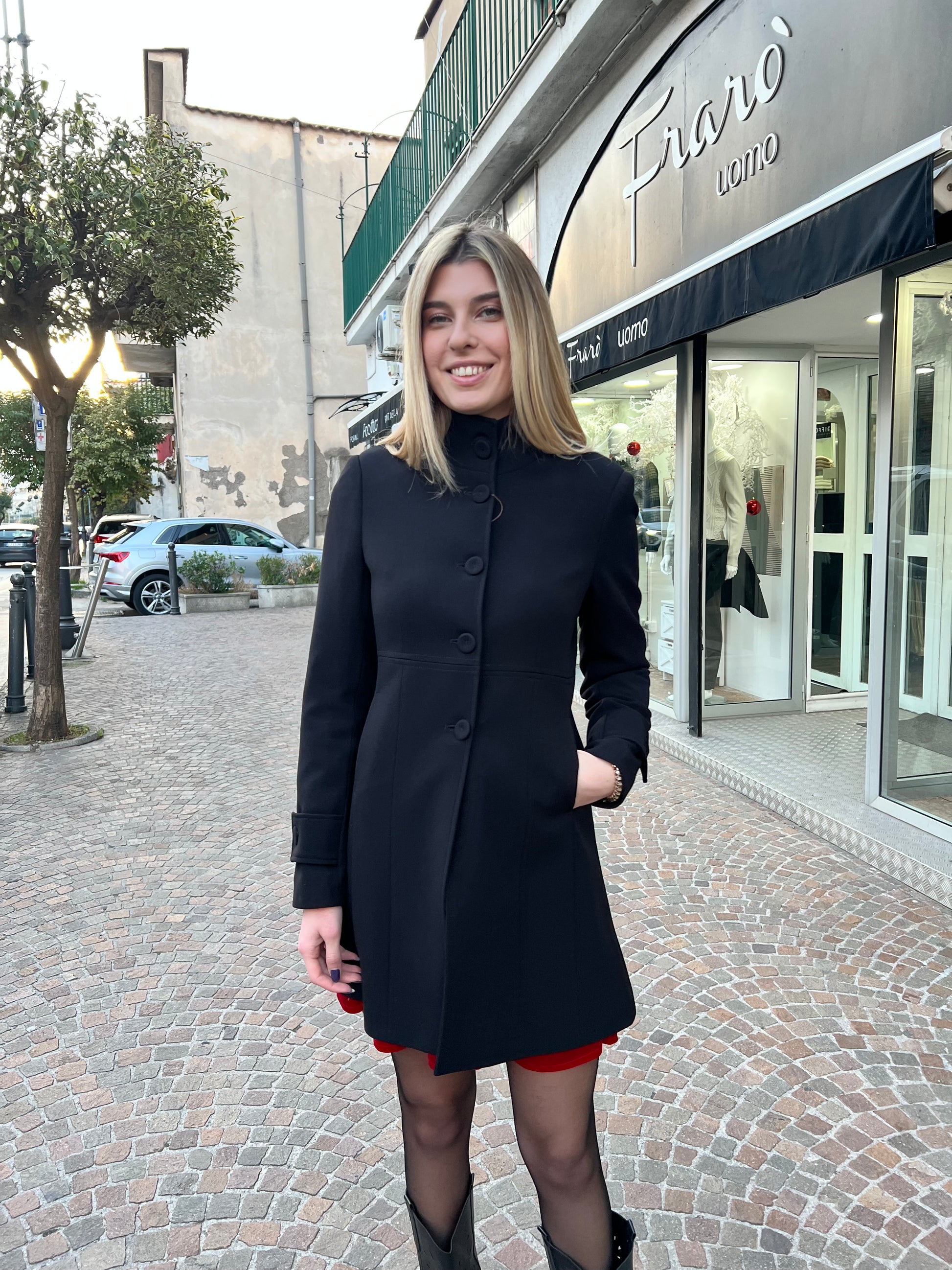 Cappotto Erika donna invernale - vista completa eleganza italiana