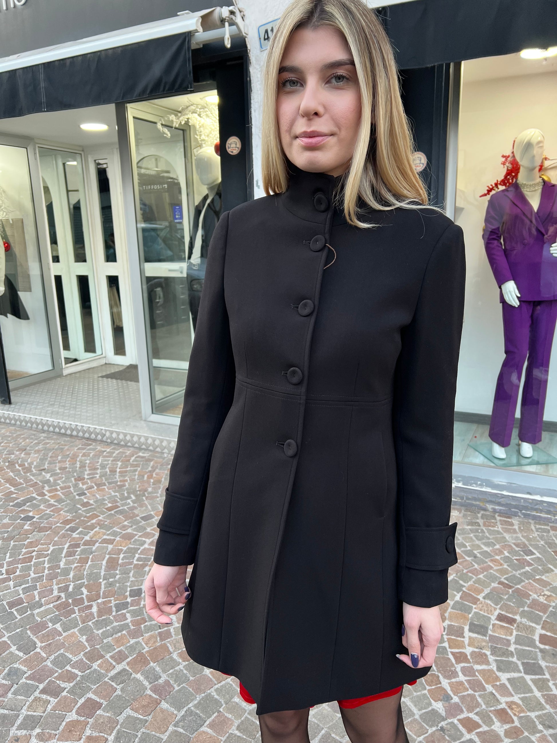 Cappotto Erika vestibilità avvitata - vista laterale