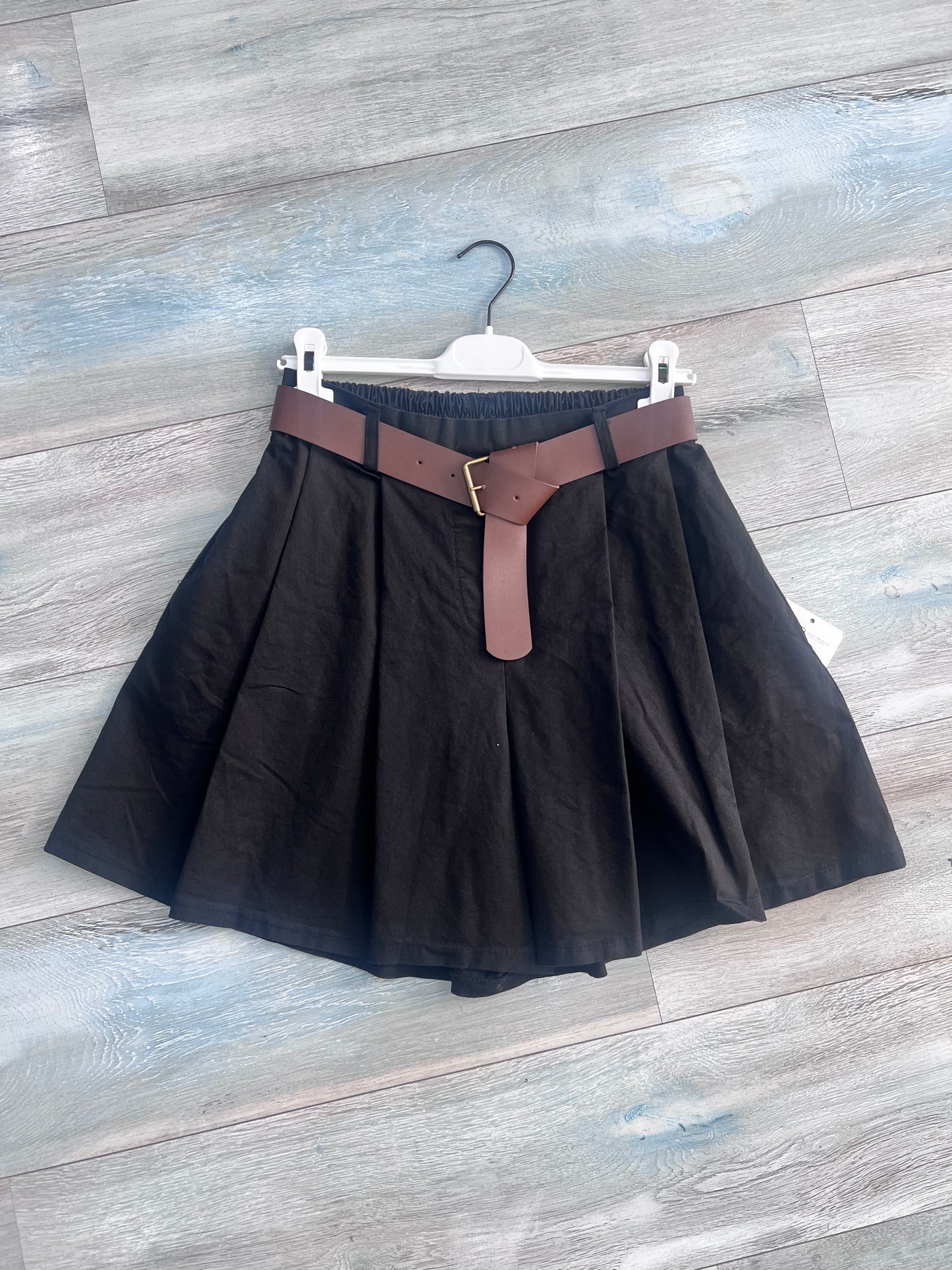 Shorts a gonna donna in cotone colore nero - taglia unica fino alla 46 - Frarò
