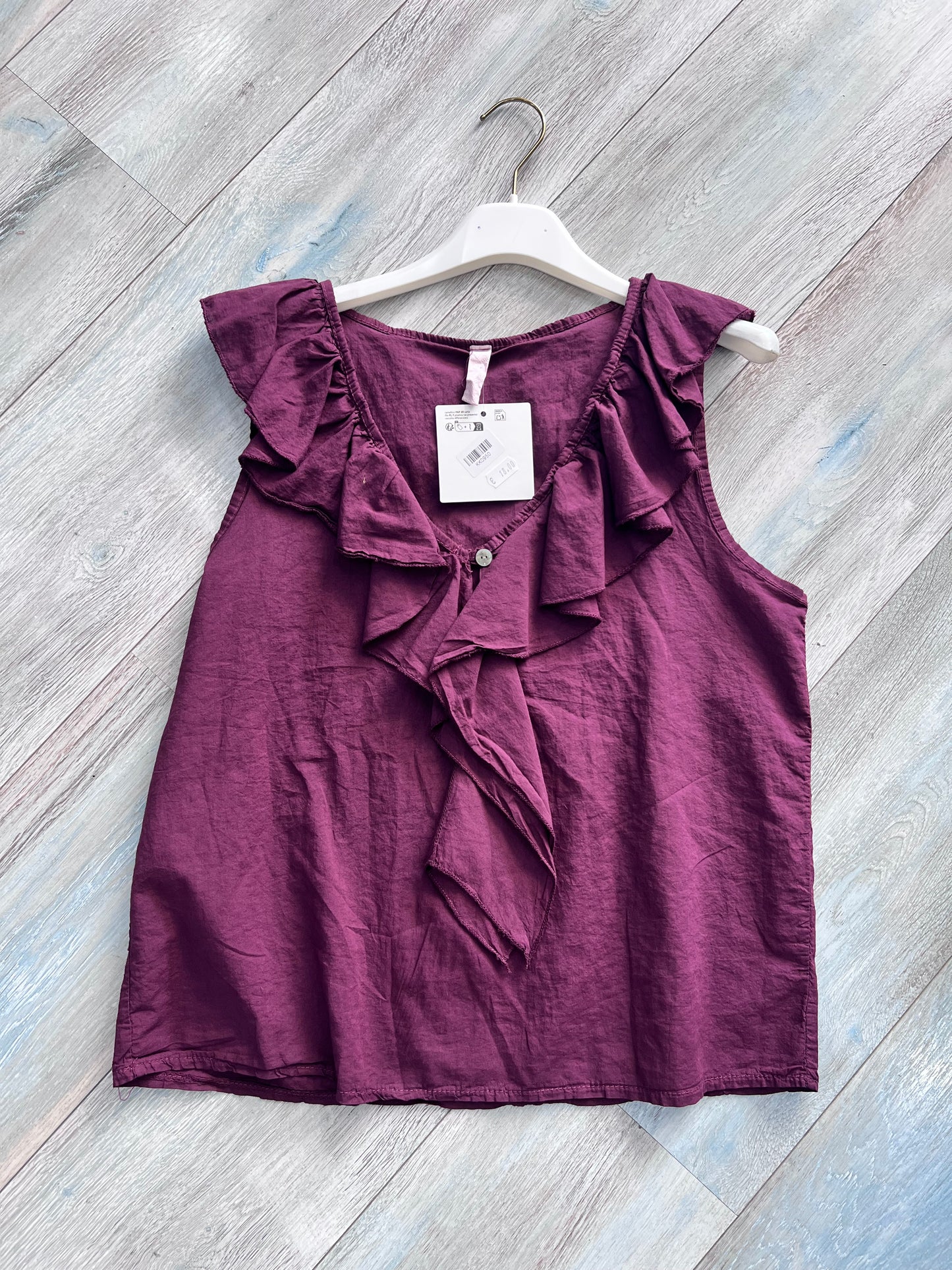 Blusa donna cotone leggero voilà colore magenta - taglia unica fino alla 46 - Frarò
