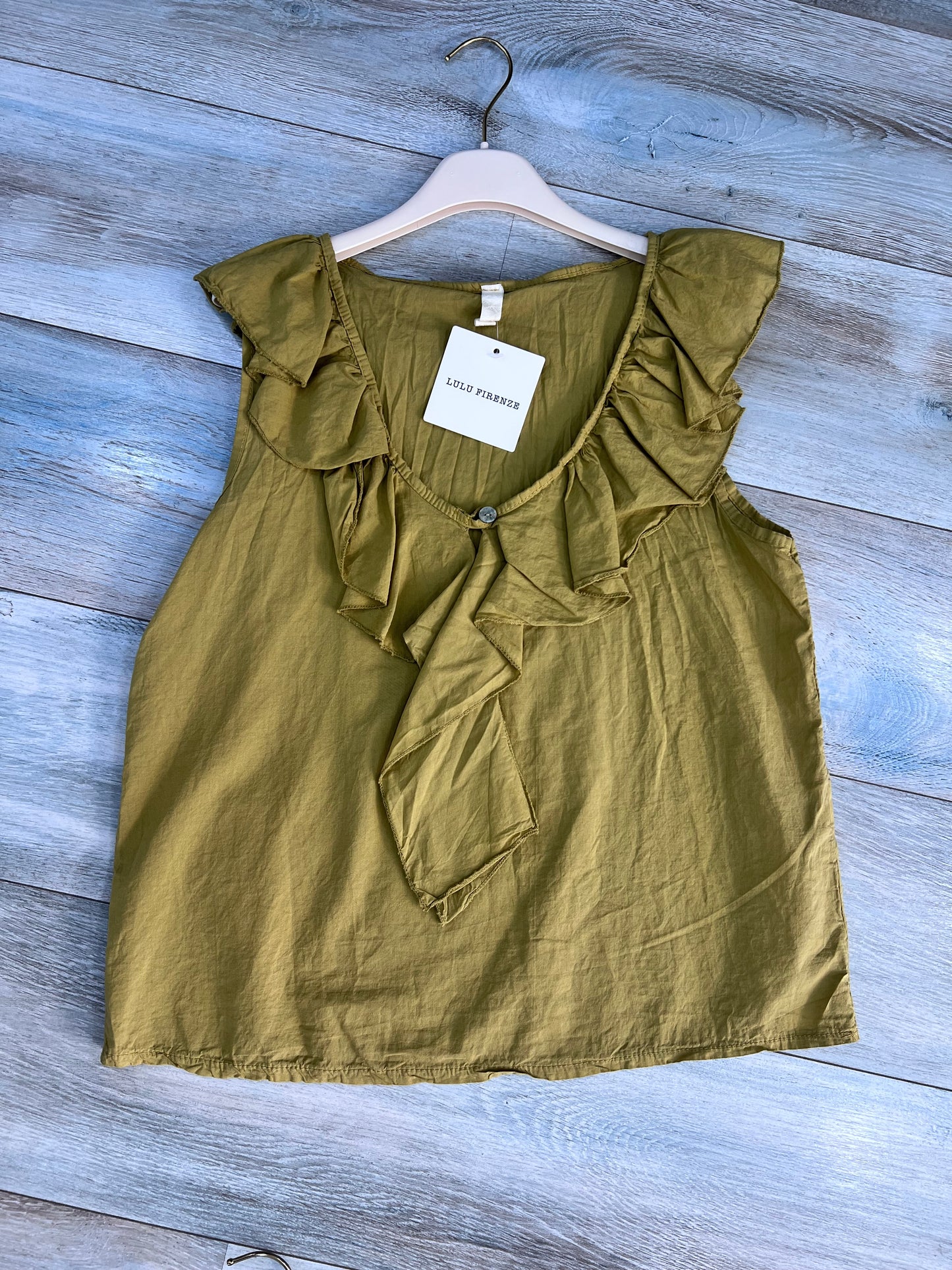 Blusa donna cotone leggero voilà colore senape - taglia unica fino alla 46 - Frarò
