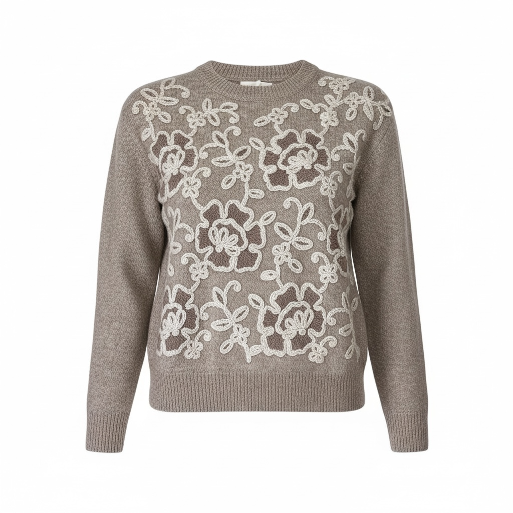 Maglione donna con culisse regolabili su polsi e fondo per vestibilità personalizzata