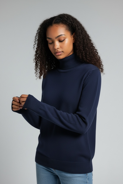 Maglia Dolcevita Donna Manica Lunga - Collo Alto Elasticizzata 5 Colori