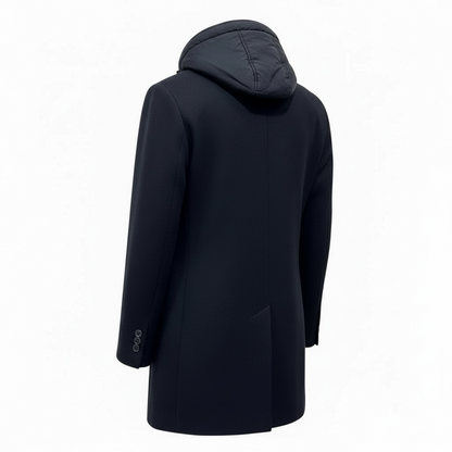 Cappotto Uomo Baronetto con Cappuccio Rimovibile Made in Italy