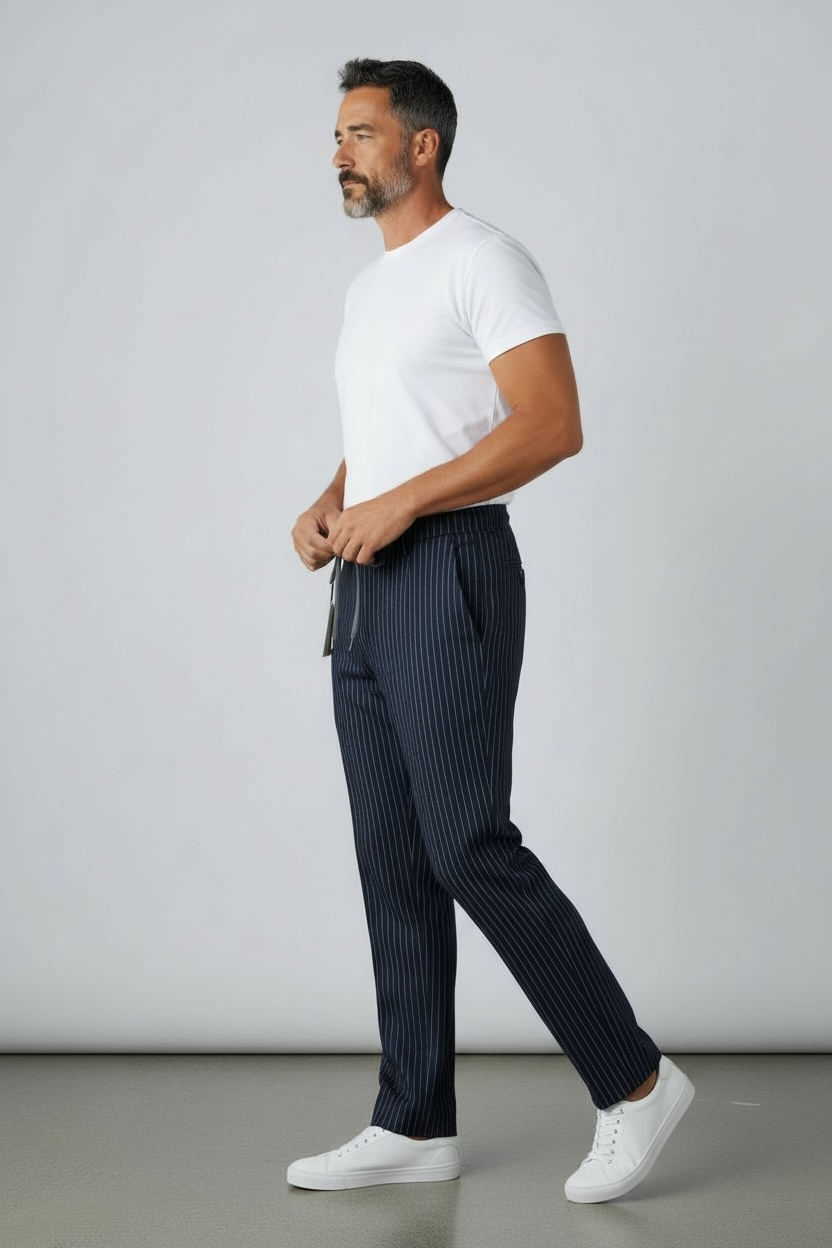 Pantalone Sartoriale | Mono Lana | Gessato | Laccetto