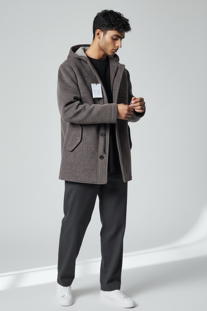 Giaccone Uomo Invernale con Cappuccio Made in Italy