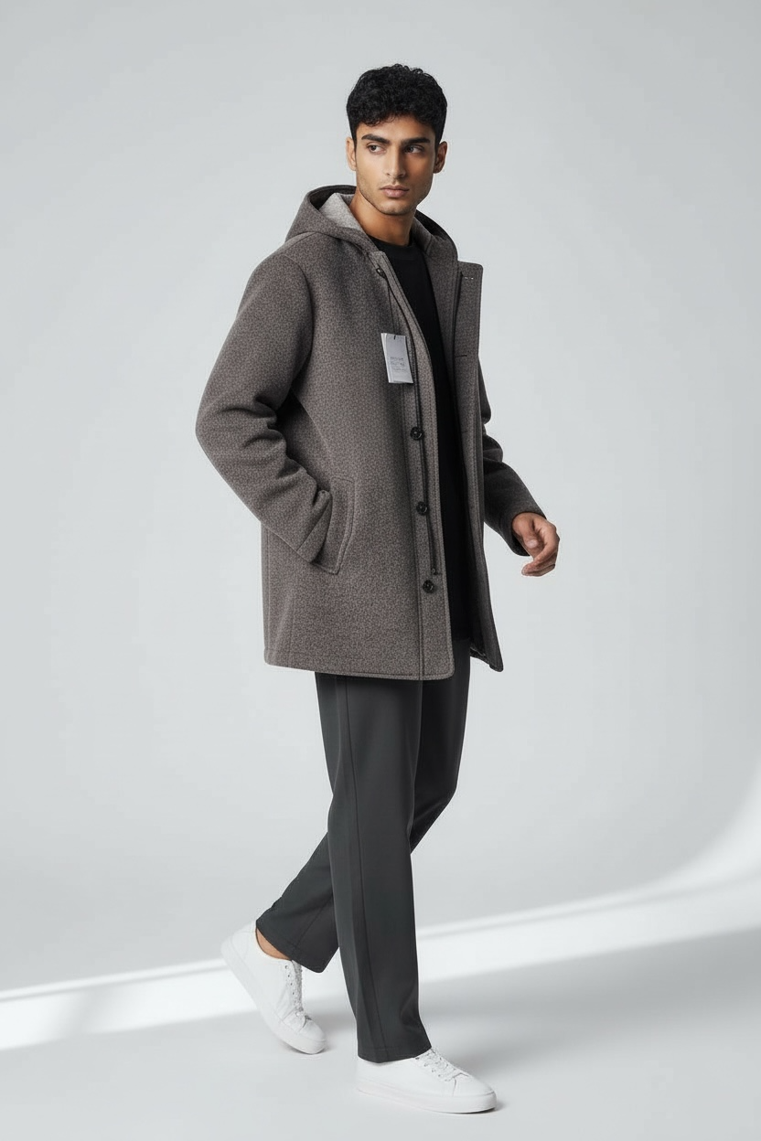 Giaccone Uomo Invernale con Cappuccio Made in Italy