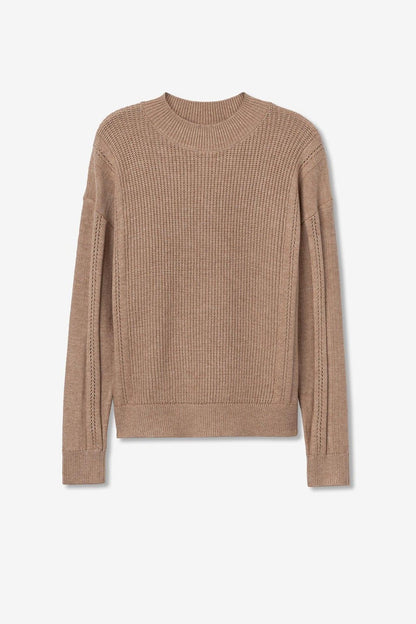 Maglione donna mezzo collo maniche lunghe - dettaglio qualità tessuto
