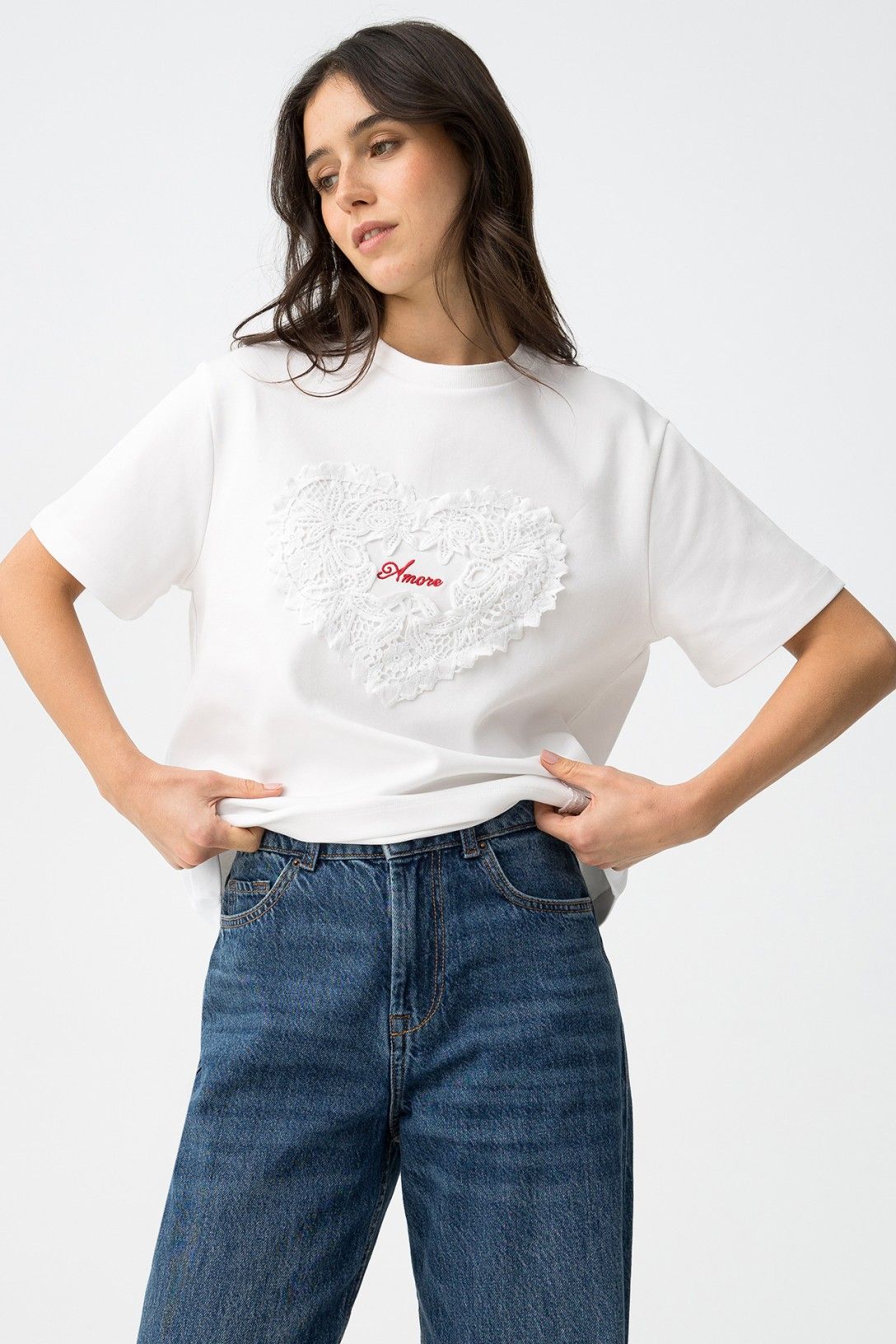 Maglia donna Aura cotone elastico - vestibilità regolare lunghezza normale