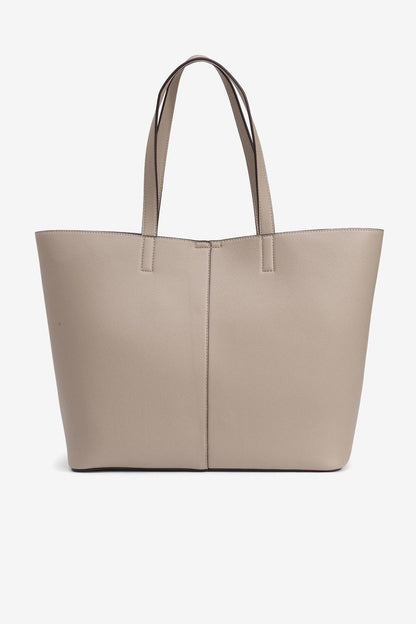 Borsa Bianca in Beige & Nero