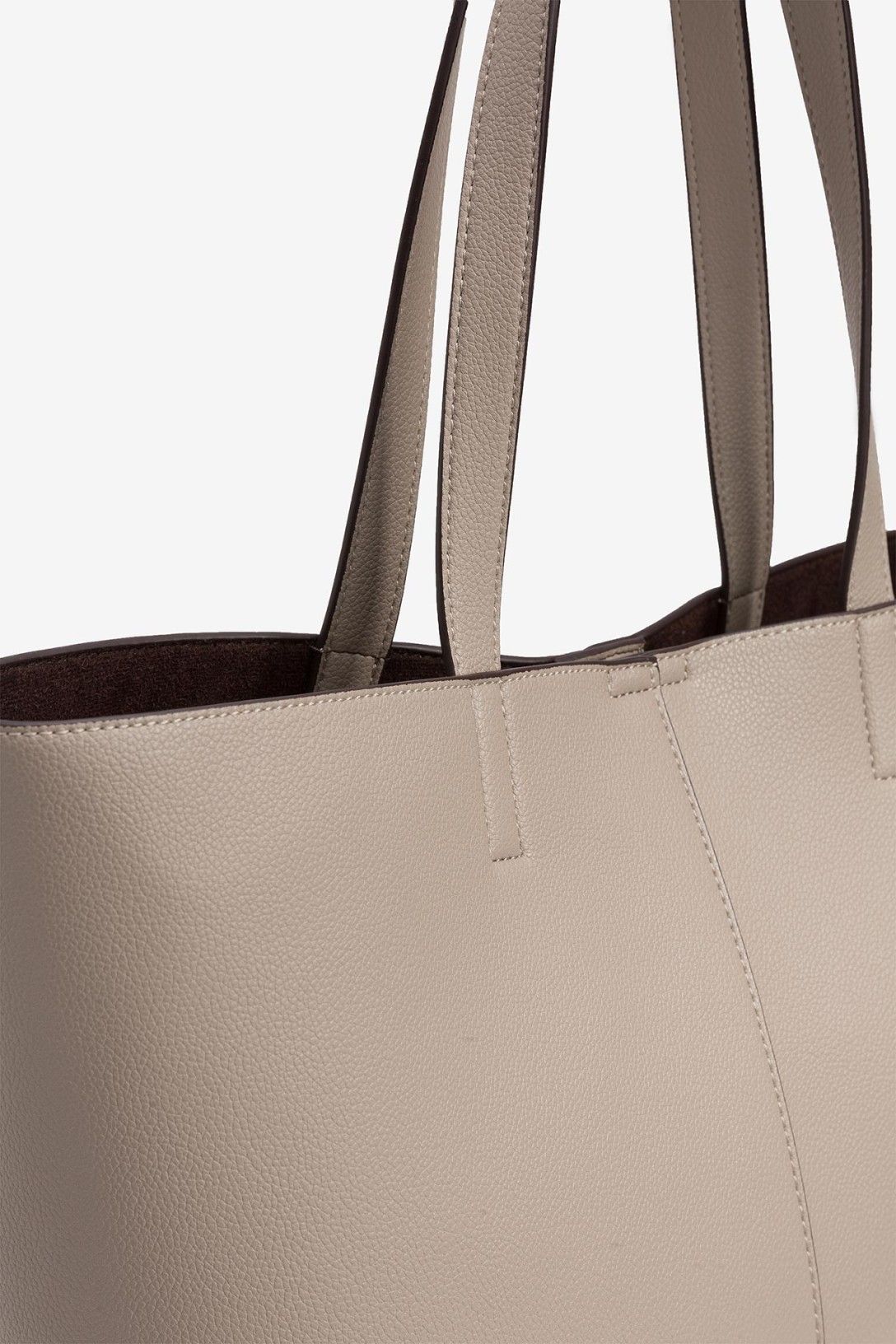 Borsa Bianca in Beige & Nero