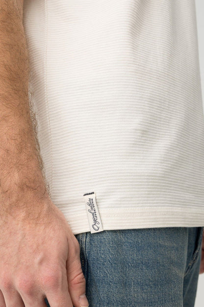 T-Shirt Bryan uomo cotone - dettaglio tessuto micro fantasia girocollo manica corta