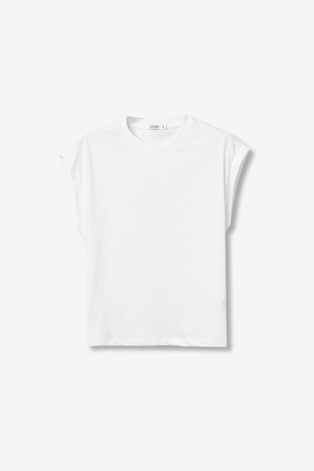 T-shirt donna Charlize manica corta bianca - dettaglio cuciture di qualità e rifiniture