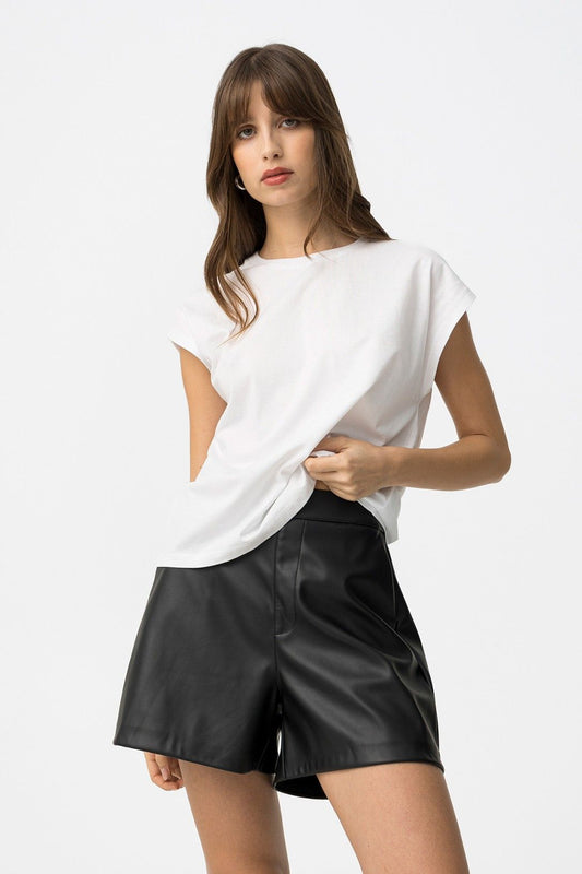 T-shirt donna Charlize manica corta bianca - girocollo classico e vestibilità comoda
