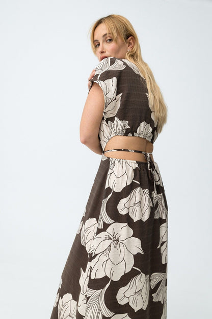 Abito donna Viscosa Corneto  - dettaglio posteriore e vestibilità