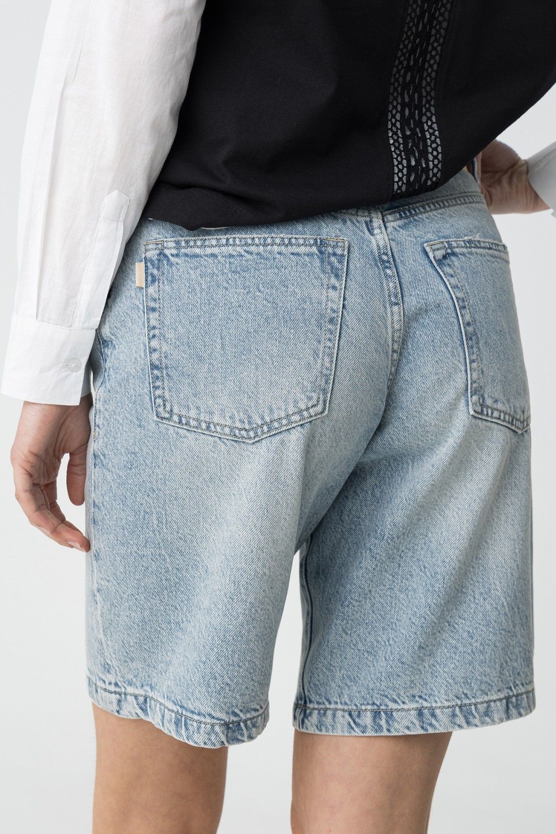 Bermuda Jeans Doja donna denim oversize vista retro