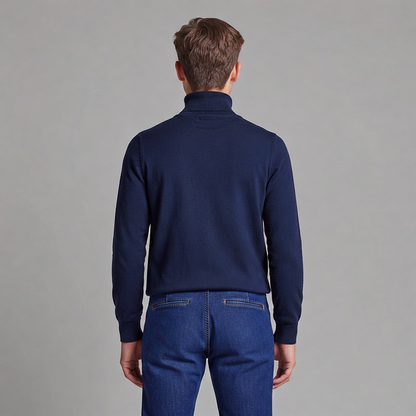 Maglia Dolce Vita Uomo Viscosa Premium - Collo Alto Nero & Blu