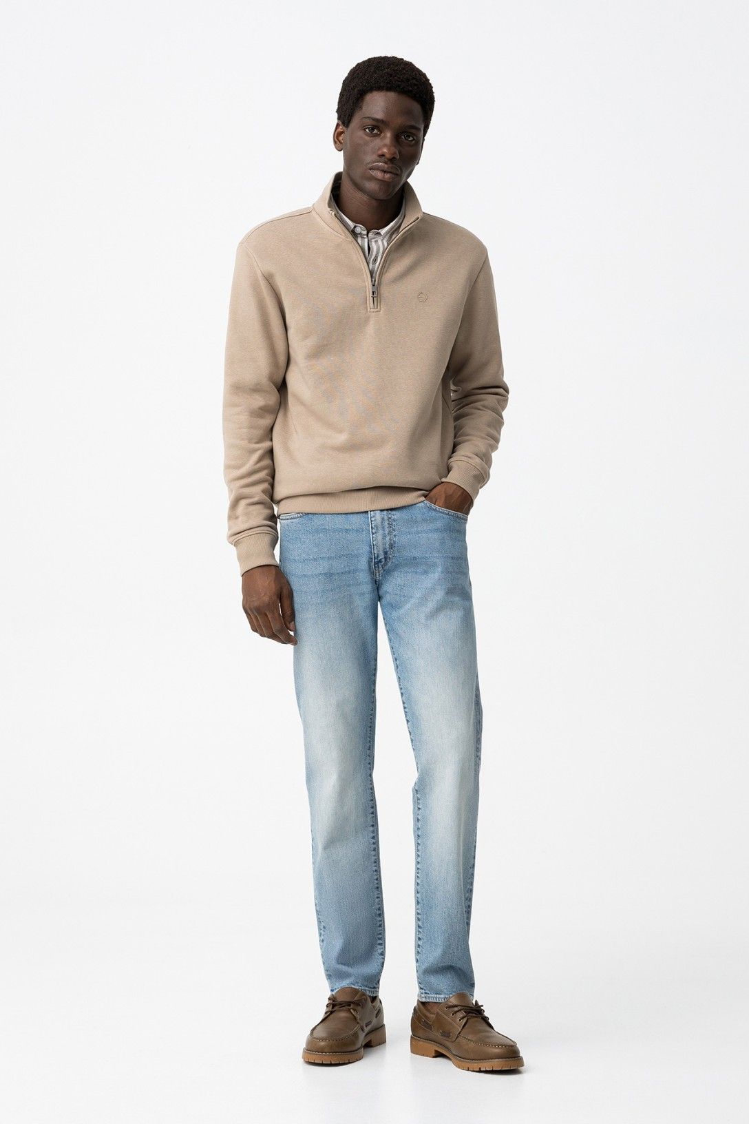 Jeans Dylan_111 uomo slim fit - denim elasticizzato comfort stretch vista frontale