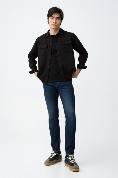 Jeans uomo Dylan 113 dark lavaggio scuro - vista frontale cinque tasche
