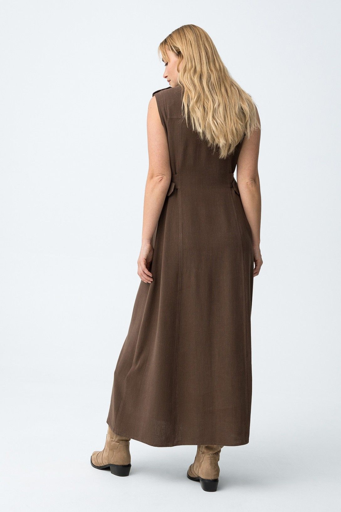 Abito Favo Cioccolato - vista posteriore e dettaglio schiena
