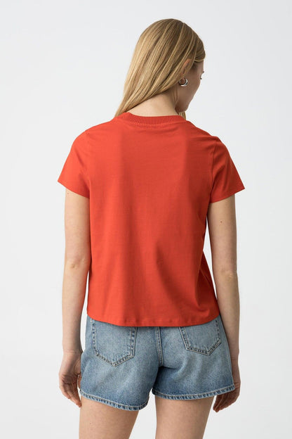 T-Shirt Gardenia Bianca & Corallo
