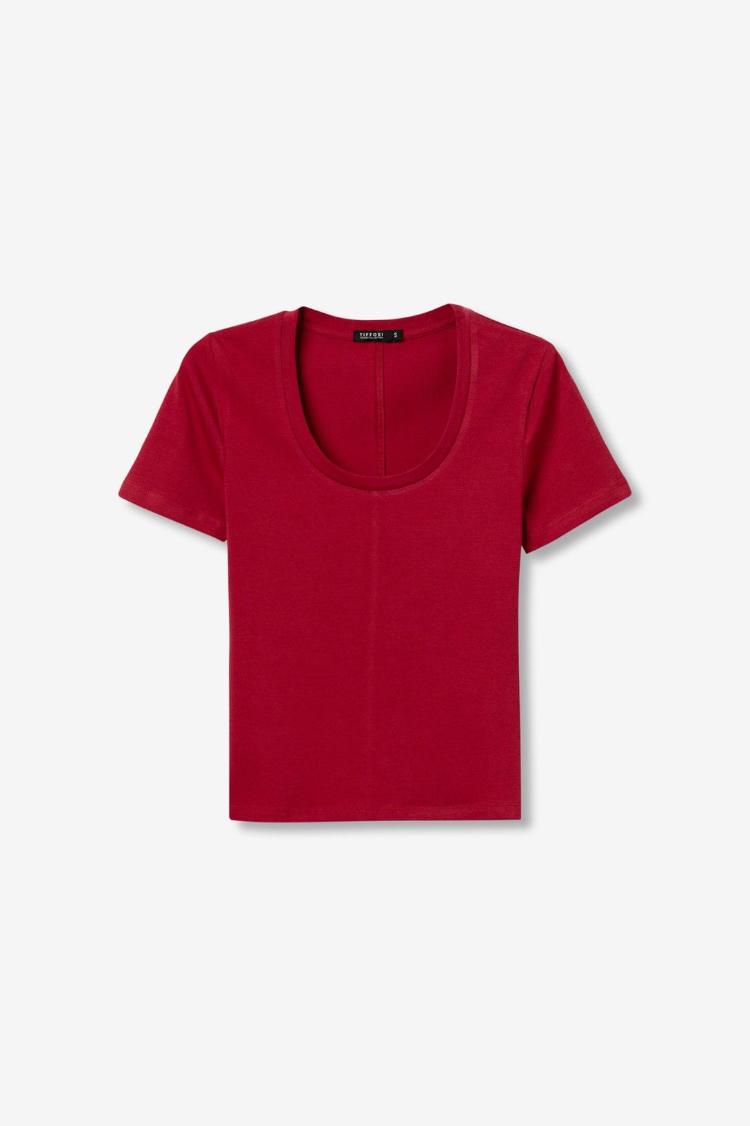 T-shirt donna Gemili Tiffosi - dettaglio tessuto cotone elastico 95% cotton 5% elastane