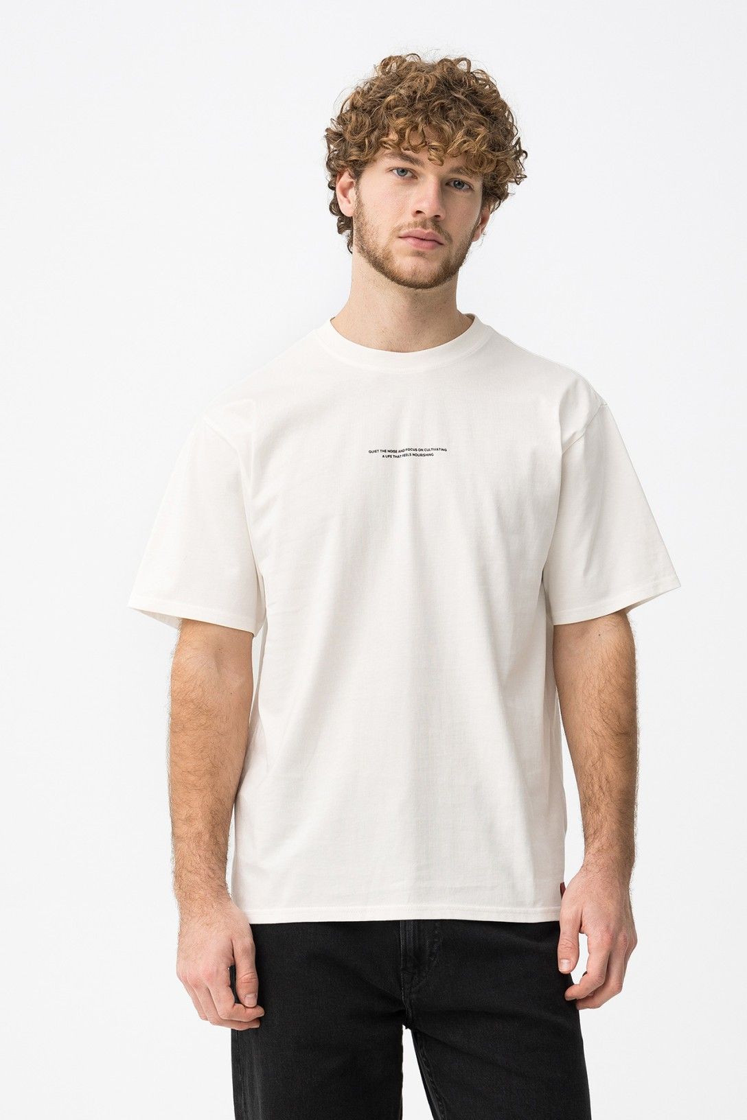 T-Shirt George uomo cotone - vista frontale maglietta over fit girocollo