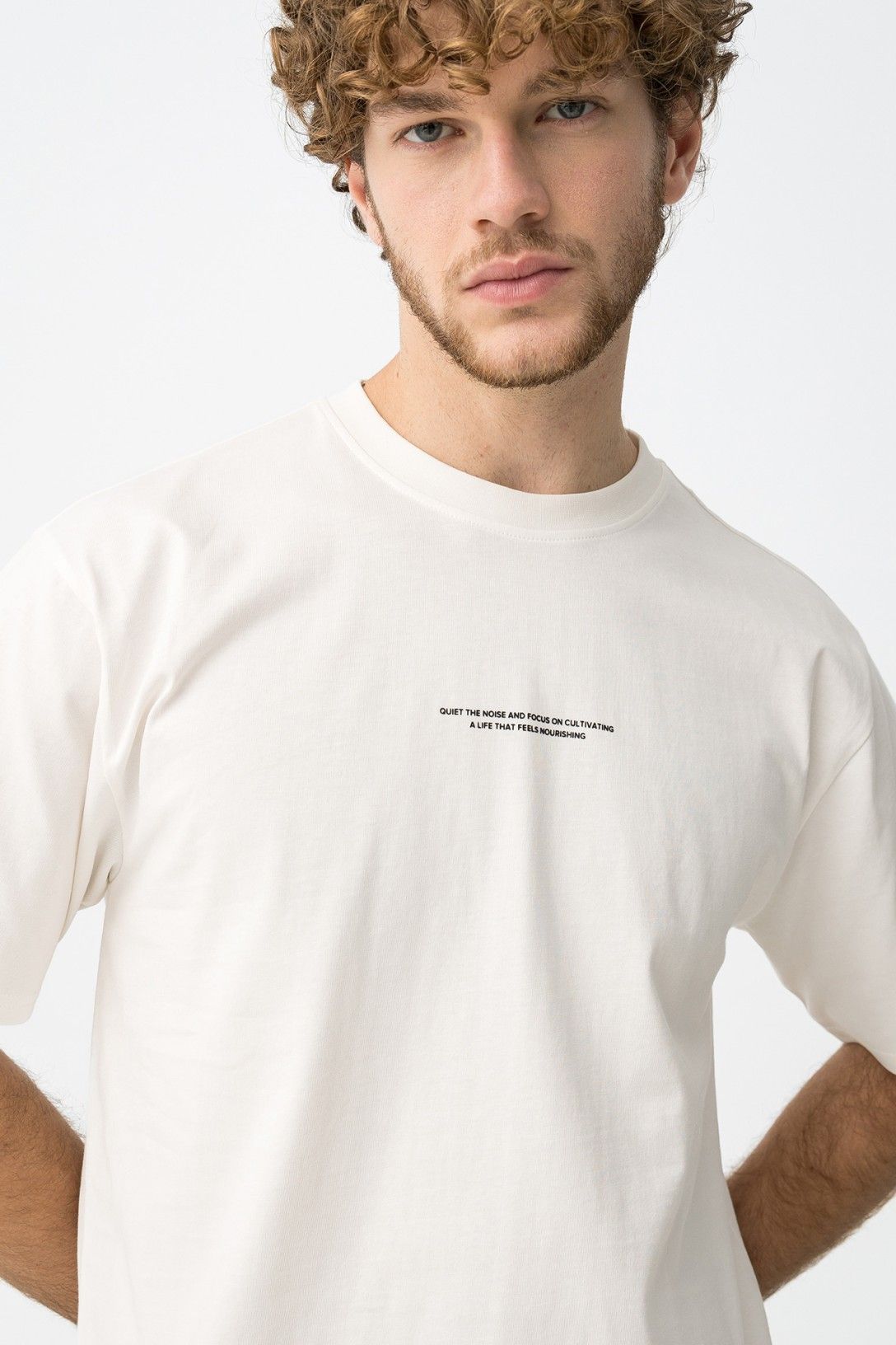 T-Shirt George uomo cotone over fit - maglia cotone manica corta vestibilità ampia