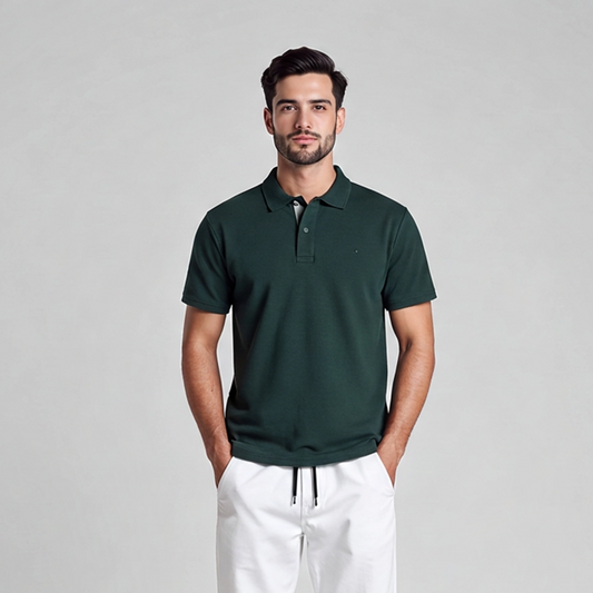 Polo Uomo Graham Verde & Blu - Cotone Premium  Tiffosi