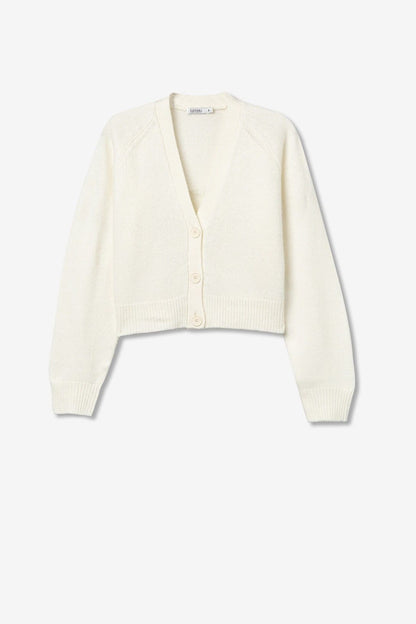 Cardigan donna Helaena colore panna - immagine prodotto completa
