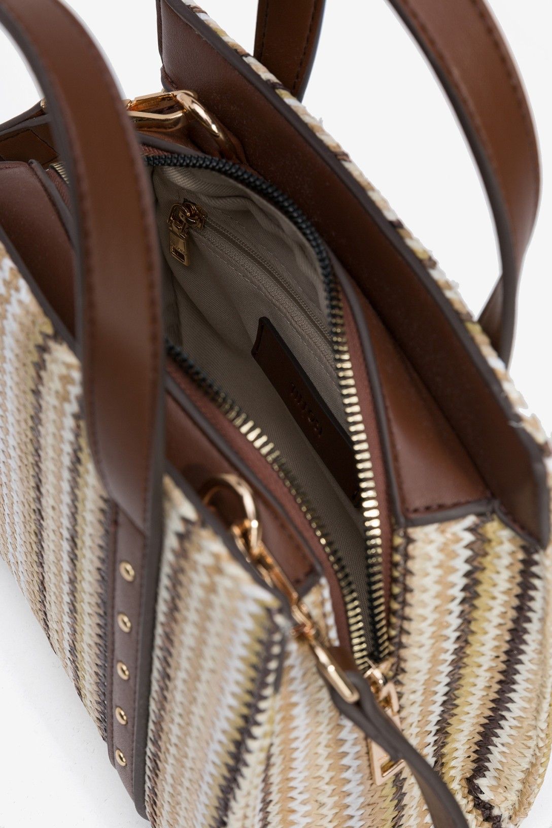 Borsa Inayah donna estiva eco-chic — dettaglio intreccio carta | Frarò

