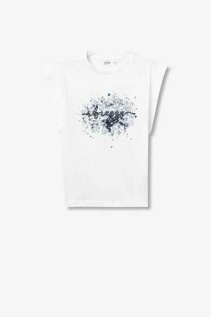 T-Shirt Indigo | Bianca | Blu