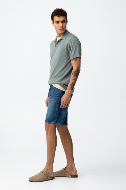 Bermuda jeans uomo Jacob_46 sabbiato – vista laterale
