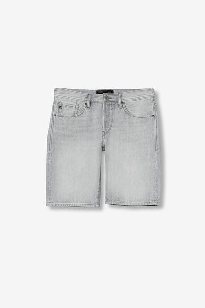 bermuda uomo in denim grigio Jacob – dettaglio tessuto 100% cotone e finitura