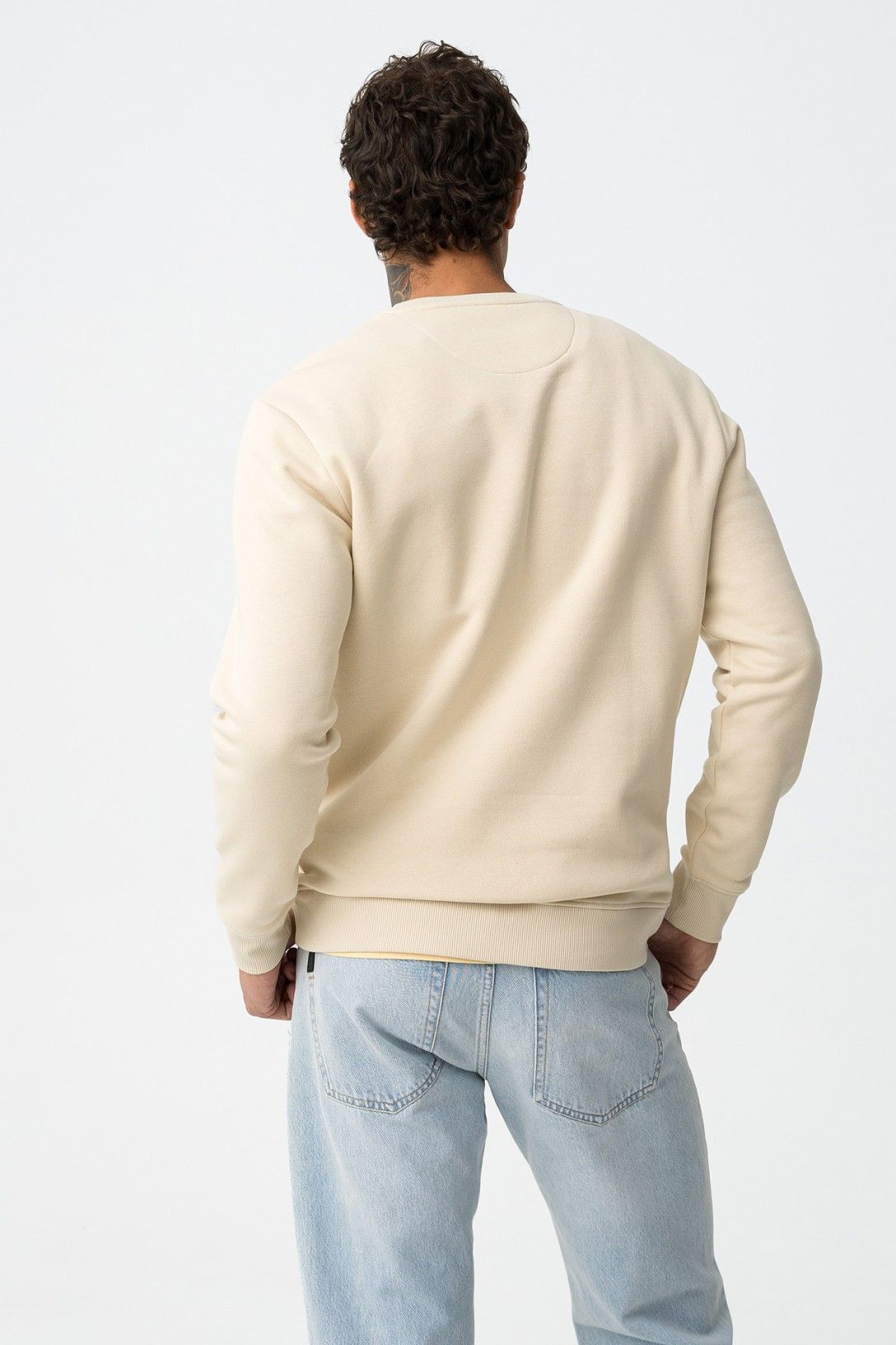 Felpa uomo Jamie beige Tiffosi - vista posteriore collezione invernale