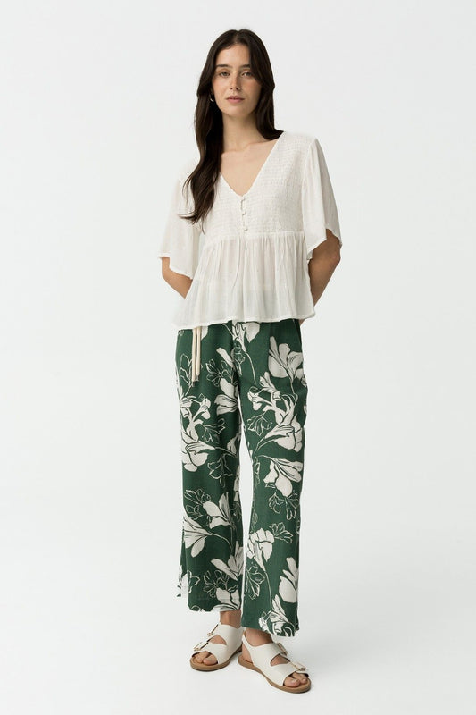 Pantalone Joana Verde Floreale