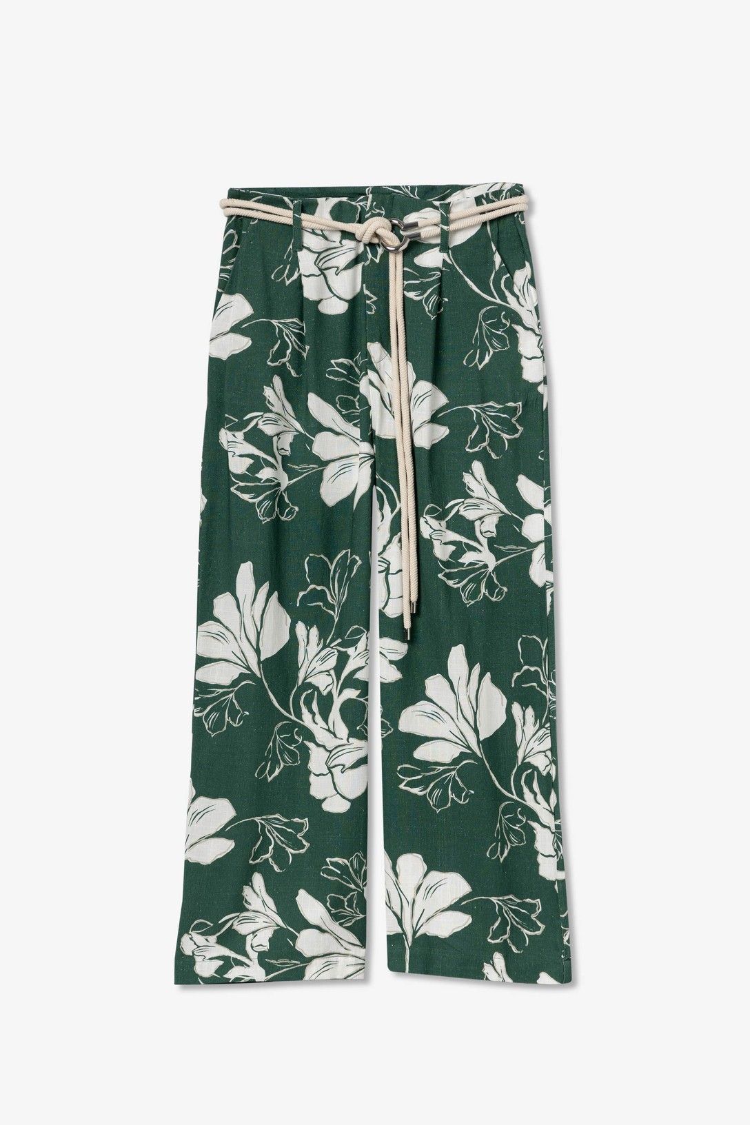 Pantalone Joana Verde Floreale (Ultimo S)