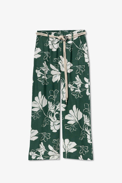 Pantalone Joana Verde Floreale (Ultimo S)