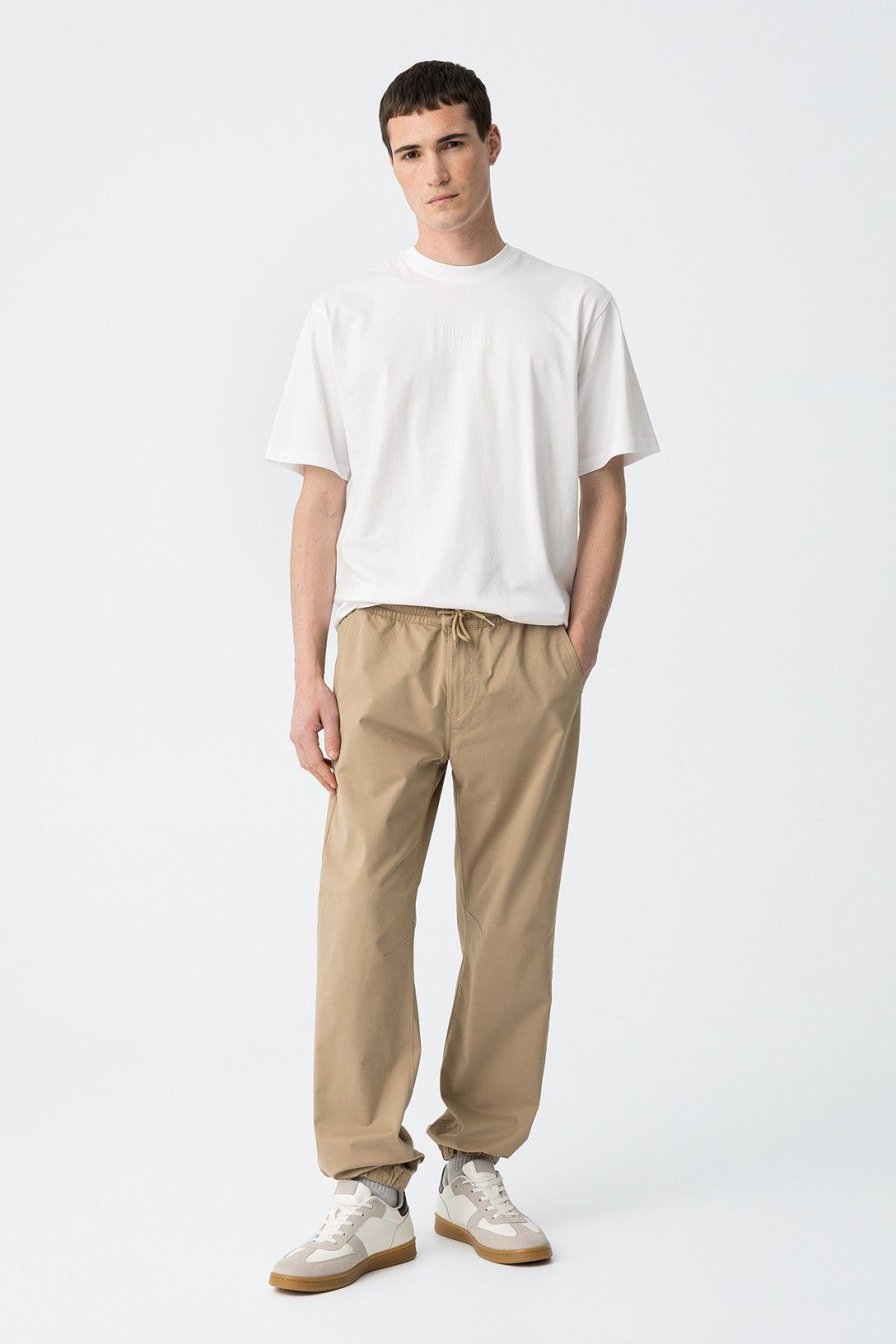 Pantalone Jogger Cotone- Beige|Grigio|Militare