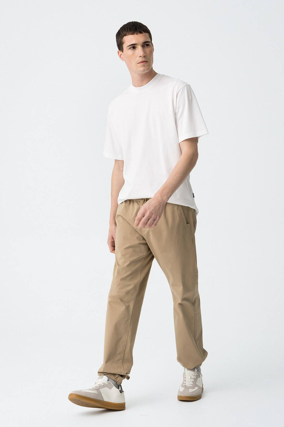 Pantalone Jogger Cotone- Beige|Grigio|Militare