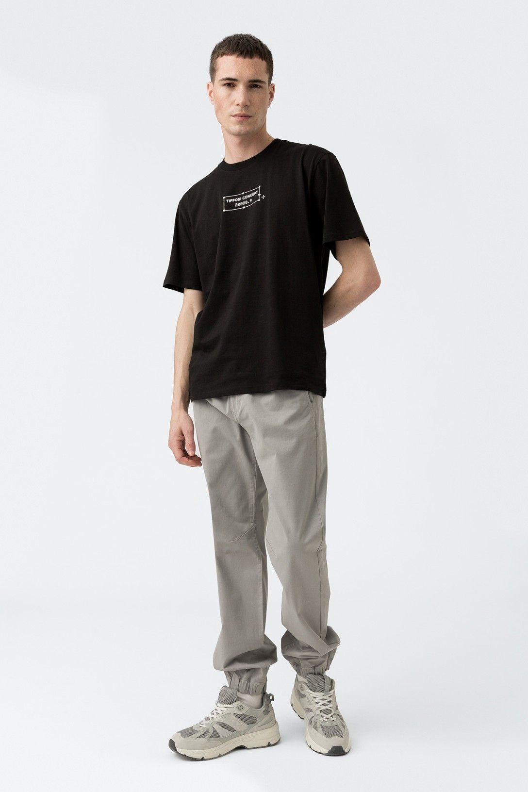 Pantalone Jogger Cotone- Beige|Grigio|Militare