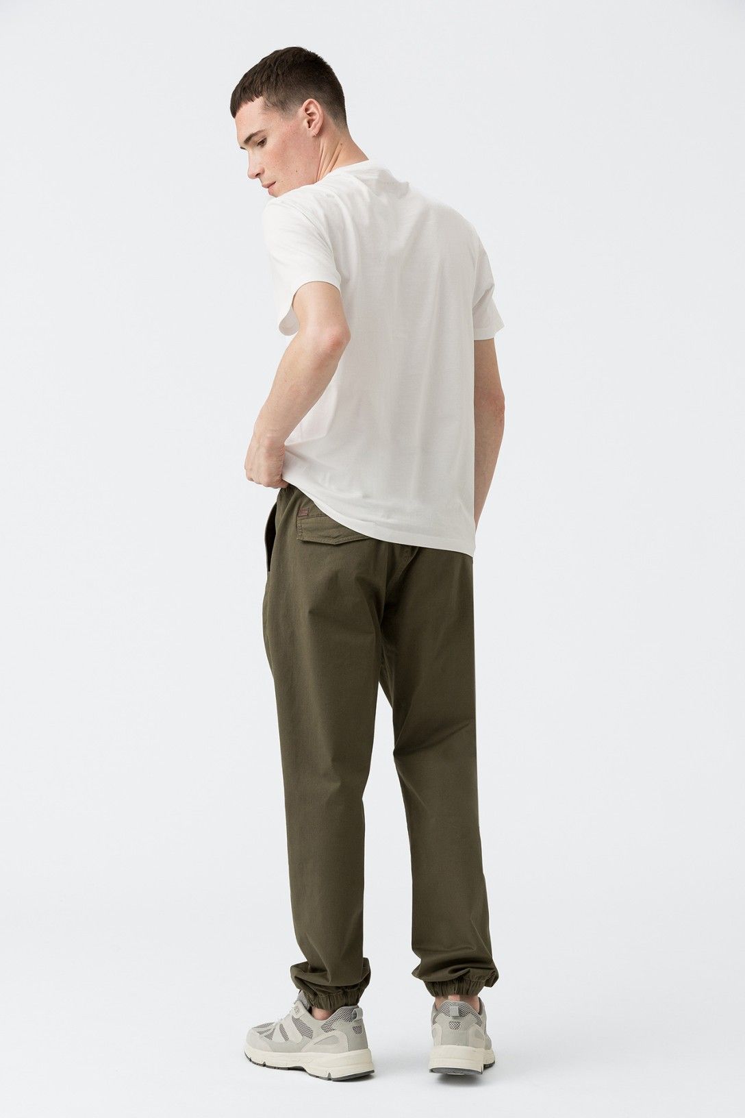 Pantalone Jogger Cotone- Beige|Grigio|Militare