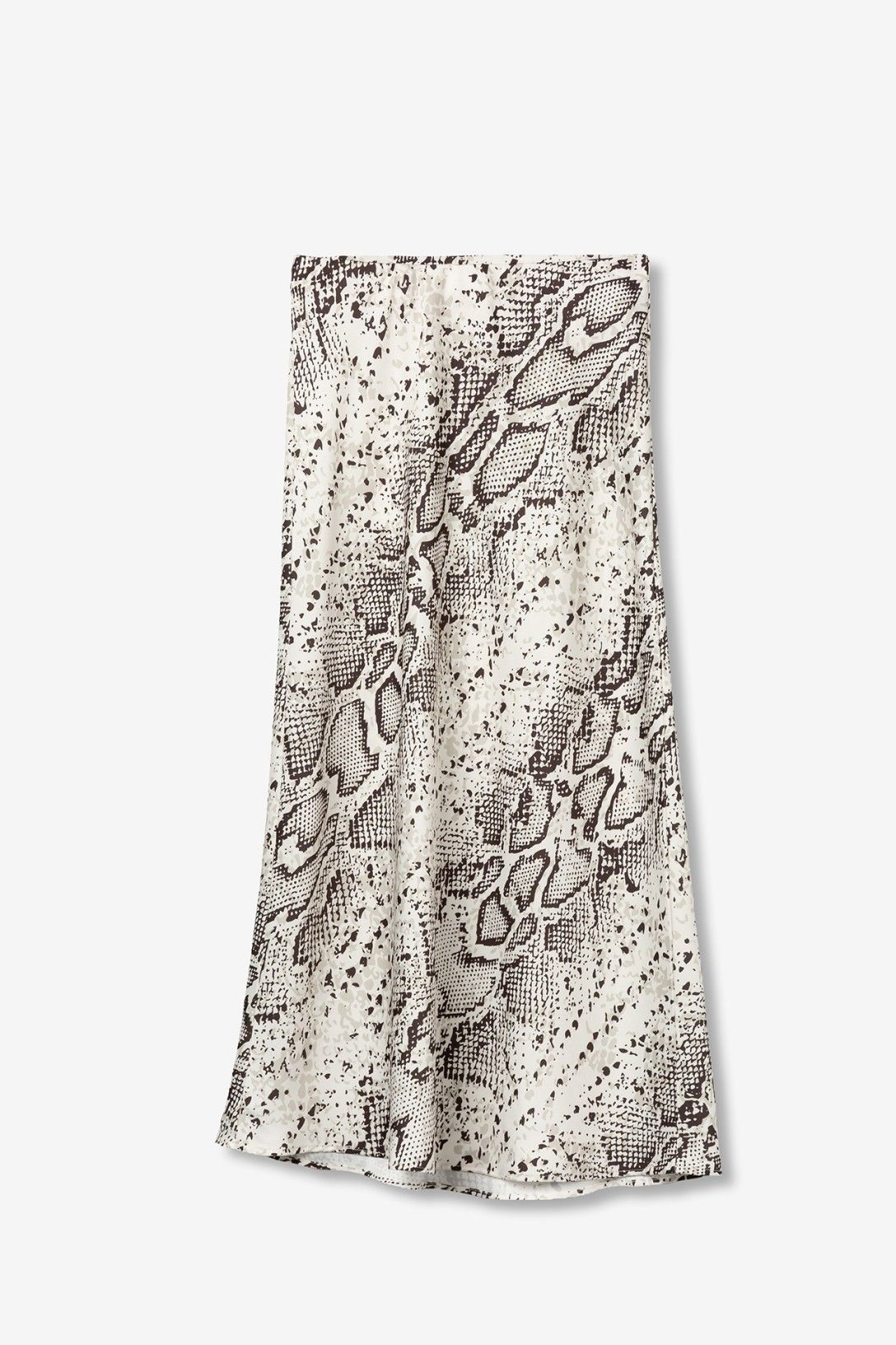 Dettaglio gonna midi animalier donna Kansas_3 Tiffosi - stampa animalier beige su tessuto fluido 100% poliestere