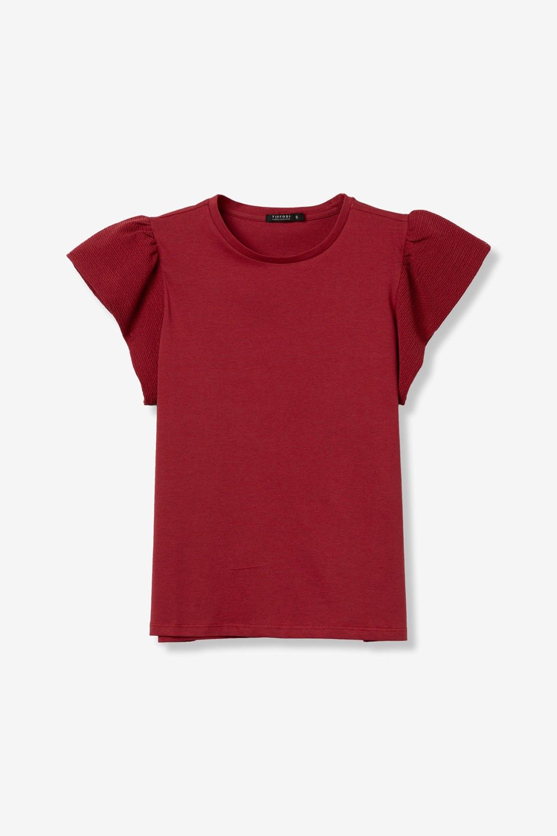 T-Shirt donna Kira Paprika – dettaglio tessuto cotone
