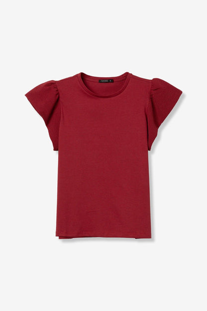 T-Shirt donna Kira Paprika – dettaglio tessuto cotone